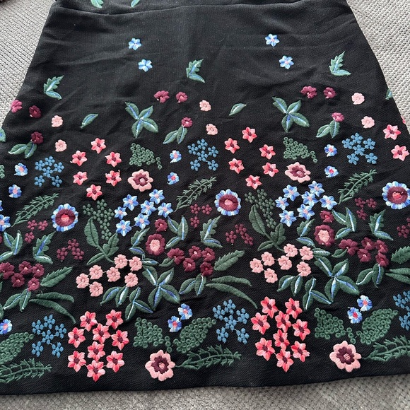 ZARA Black Embroidered Floral Mini Dress NWT Ref 4786/245 Blogger Fav Large L - Picture 5 of 14